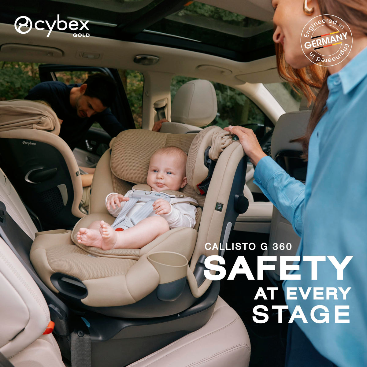 Rotating All-in-One Convertible Car Seat, Almond Beige K77795