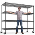 4-Tier Heavy Duty Shelving with Wheels P79256