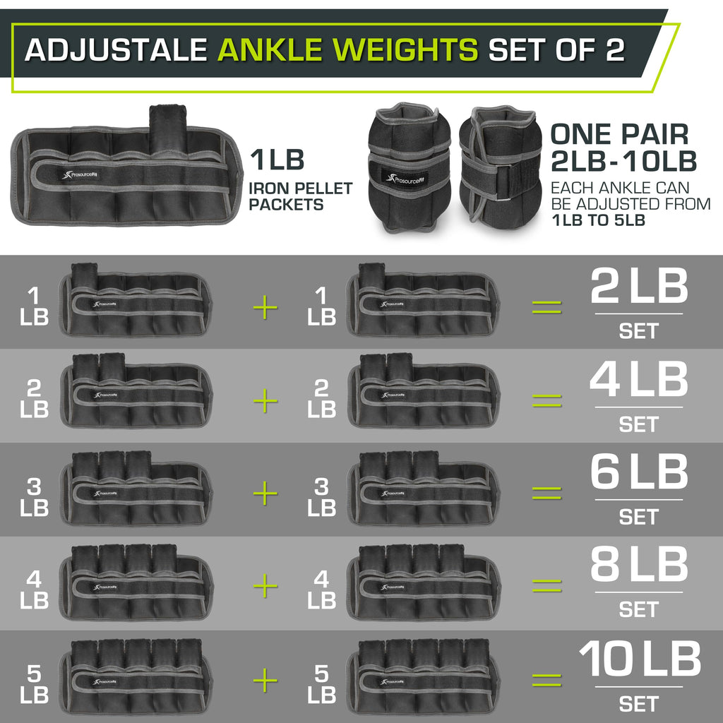 Ankle Wrist Arm Leg Weights Set of 2 Adjustable Strap K889735