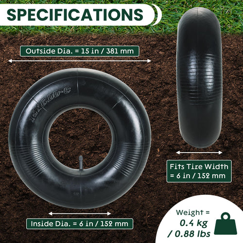 2 Pack 15 x 6.00-6" Inner Tubes with TR-13 Valve Stem V31156