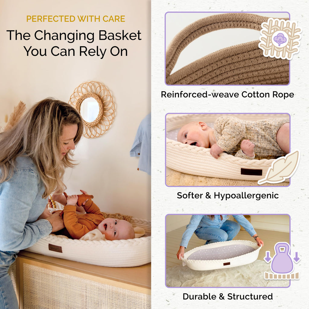 Baby Changing Basket, Portable Diaper Changing Pad S3512