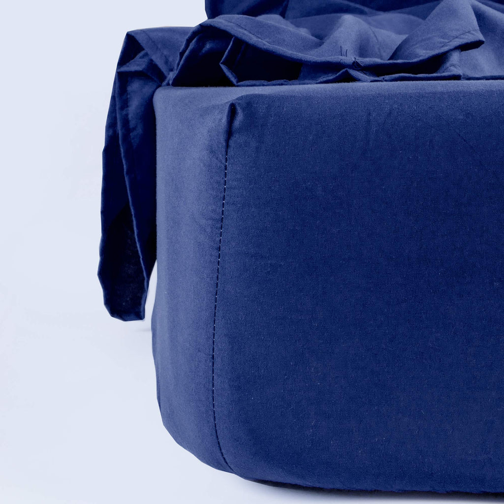 Toddler Microfiber Sheet Set, 3 Piece, Navy Blue A628501