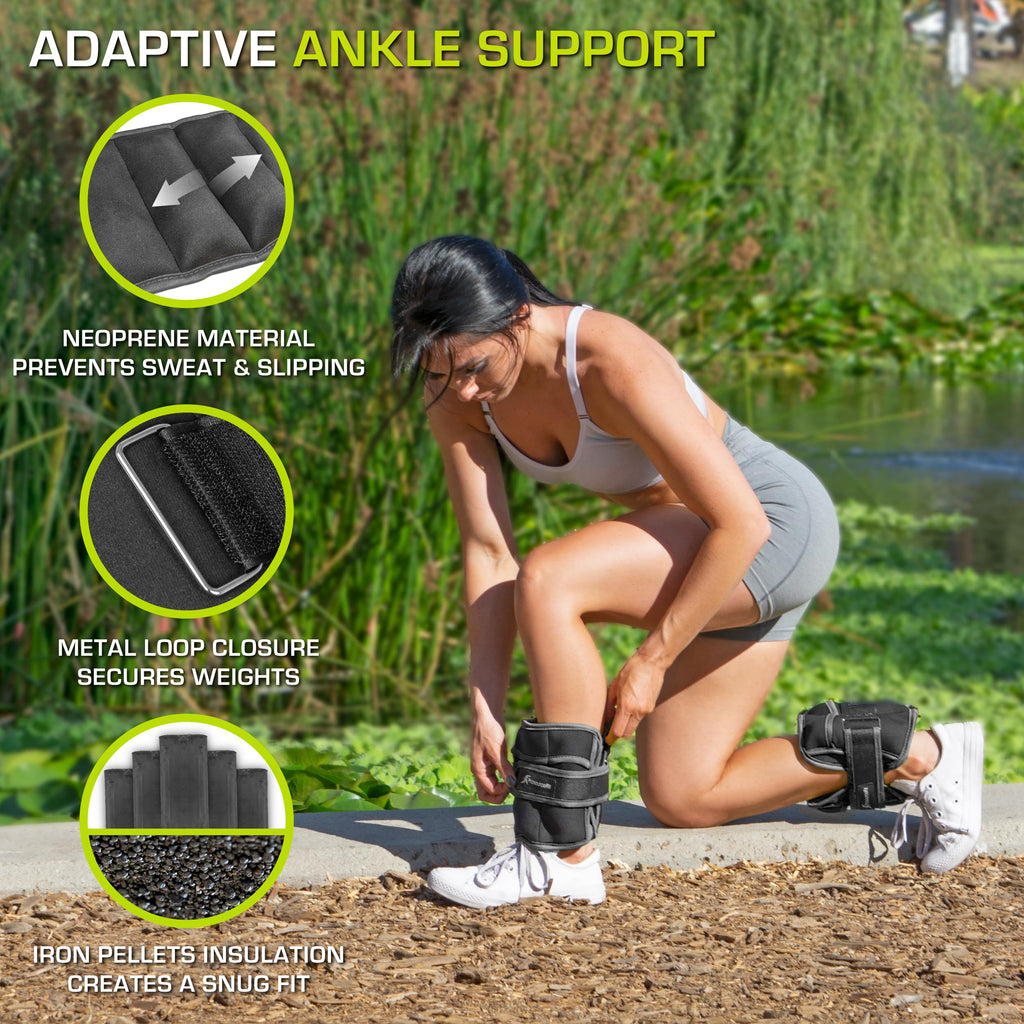 Ankle Wrist Arm Leg Weights Set of 2 Adjustable Strap K889735