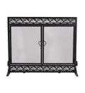 Black Metal Fireplace Screen A289