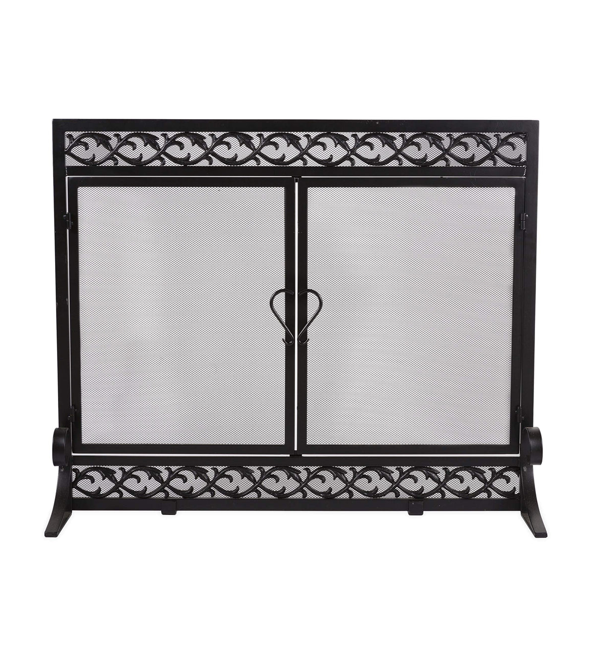 Black Metal Fireplace Screen A289