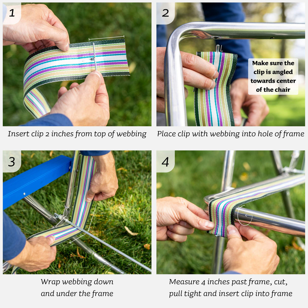 UV-Resistant Polypropylene Lawn Chair Webbing 2 1/4" x 50' R109205