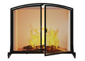 Black Steel Fireplace Screen with Doors B8535